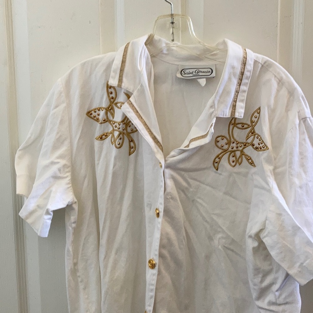 FINAL MARKDOWN Ladies vintage saint germain blouse xl